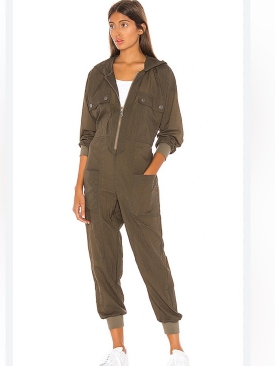 free people movement Pants - Free People Movement Speak My Language Runsie Jumpsuit Boiler Small Pine Green